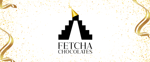 Fetcha Logo with a birthday hat on 