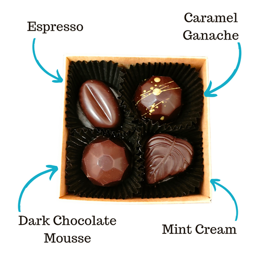 Dark chocolate box of 4