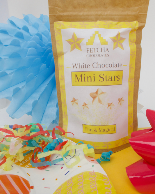 White mini chocolate stars