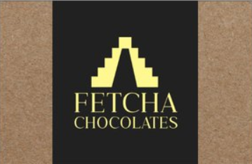 Image shows a gift voucher with black and gold branding for Fetcha Chocolates store which sells handmade chocolate which are vegan, dairy free, gluten free and come in plastic-free packaging. 