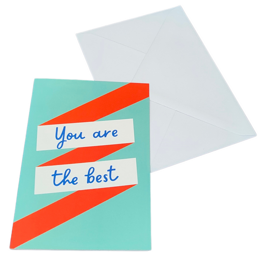 A card reading "You are the best"
